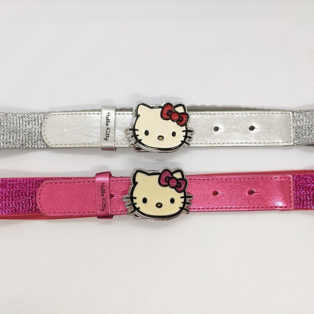 Sanrio Hello Kitty Pink and Silver Belts